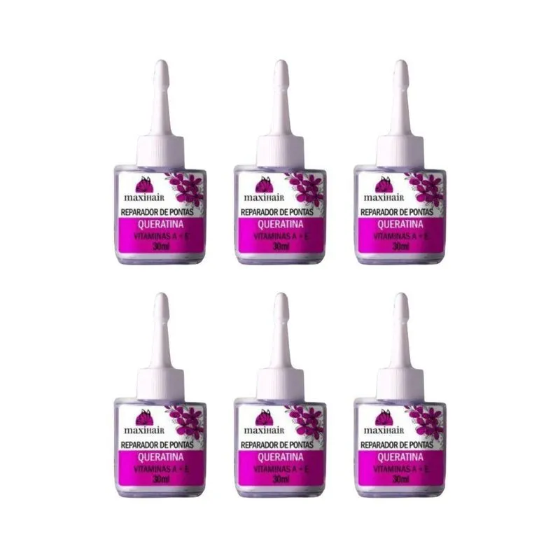 Reparador De Pontas Maxihair 30ml Queratin - Kit Com 6un