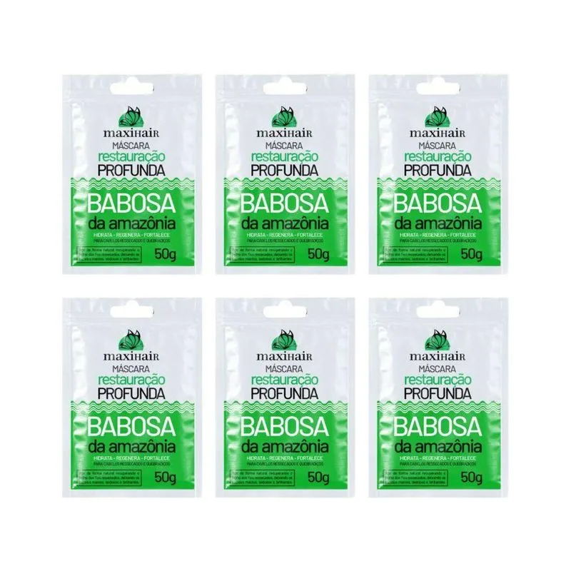 Sache Maxihair 50g Babosa Da Amazonia - Kit Com 6un