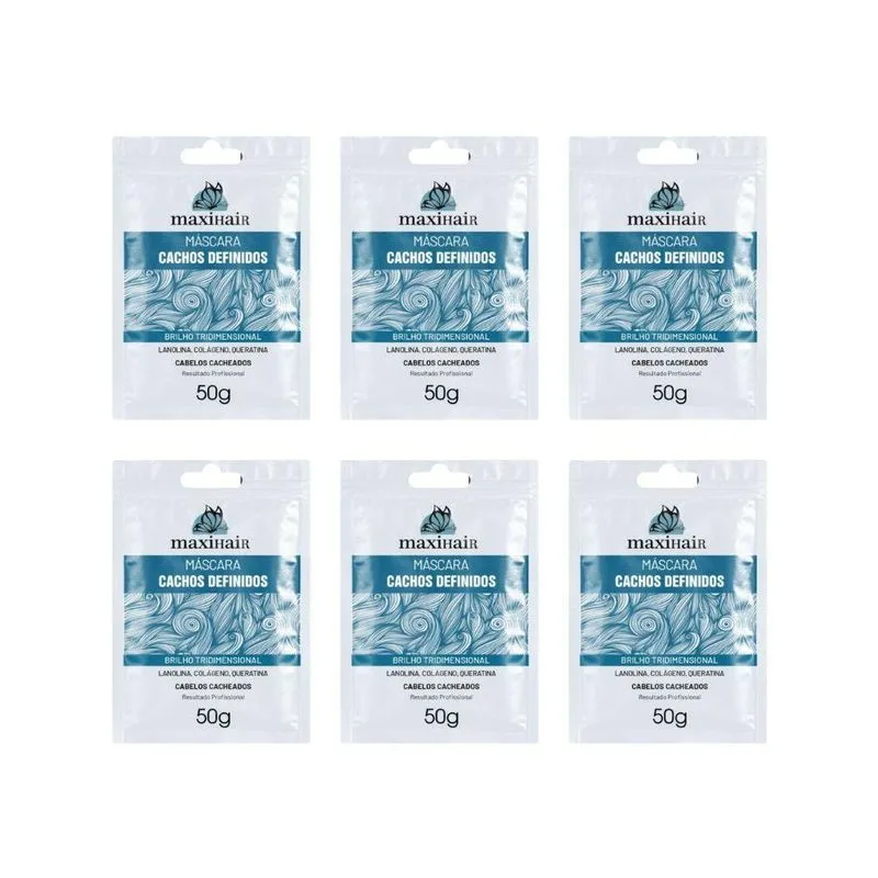 Sache Maxihair 50g Cachos Definidos - Kit Com 6un