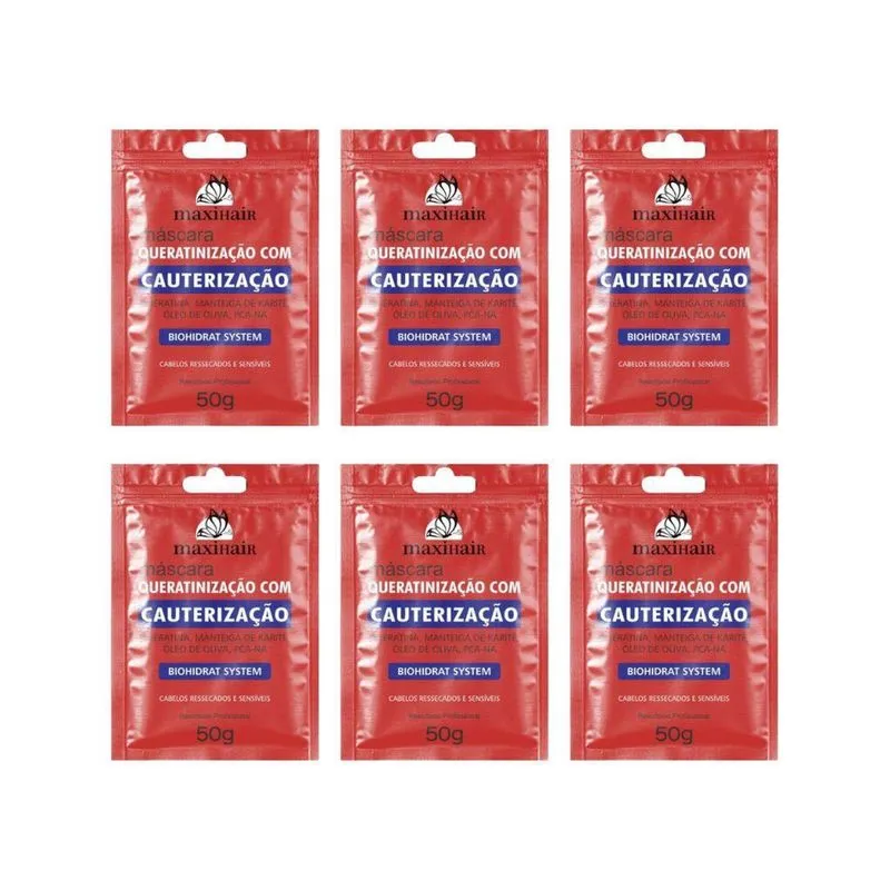 Sache Maxihair 50G Cauterizacao - Kit Com 6Un