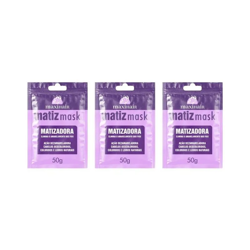 Sache Maxihair 50g Matizadora - Kit Com 3un