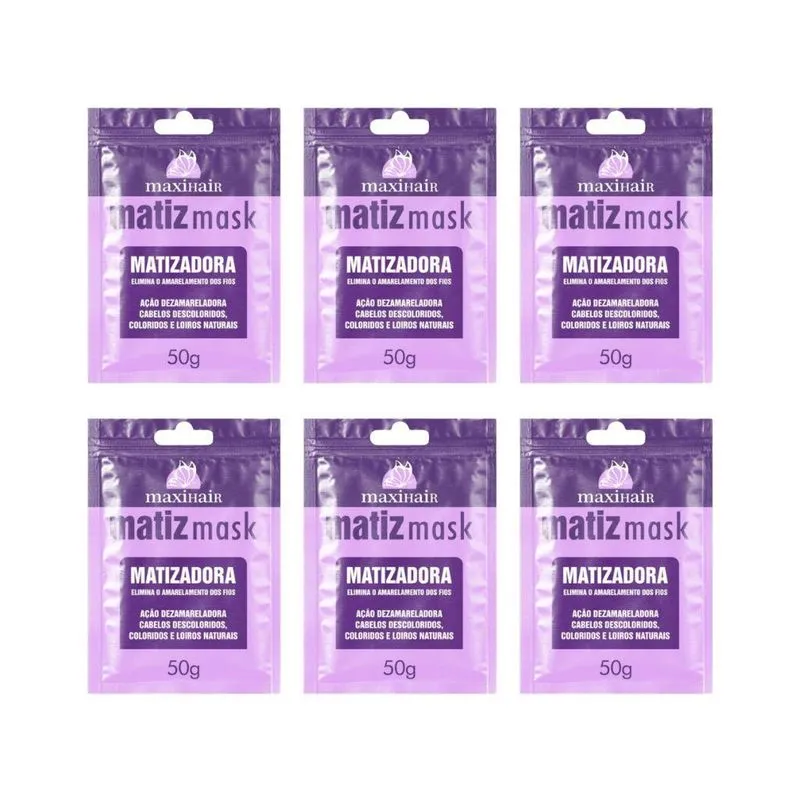 Sache Maxihair 50g Matizadora - Kit Com 6un