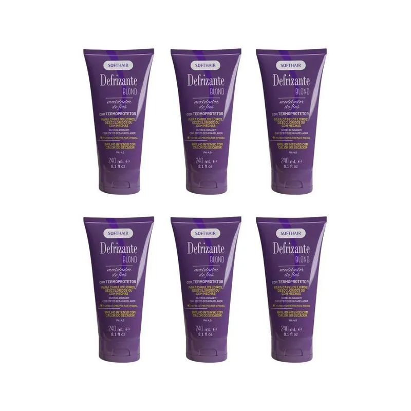 Defrizante Soft Hair 240 Ml Blond - Kit Com 6un