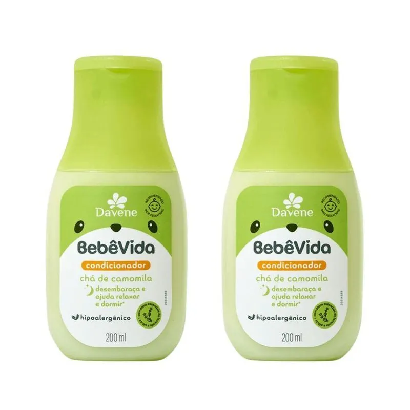 Condicionador Davene Bebe Vida Cha Camomila 200ml - 2un