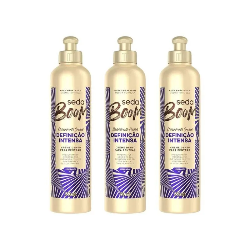 Creme De Pentear Seda 350Ml Boom Defini Inte Day After - 3Un
