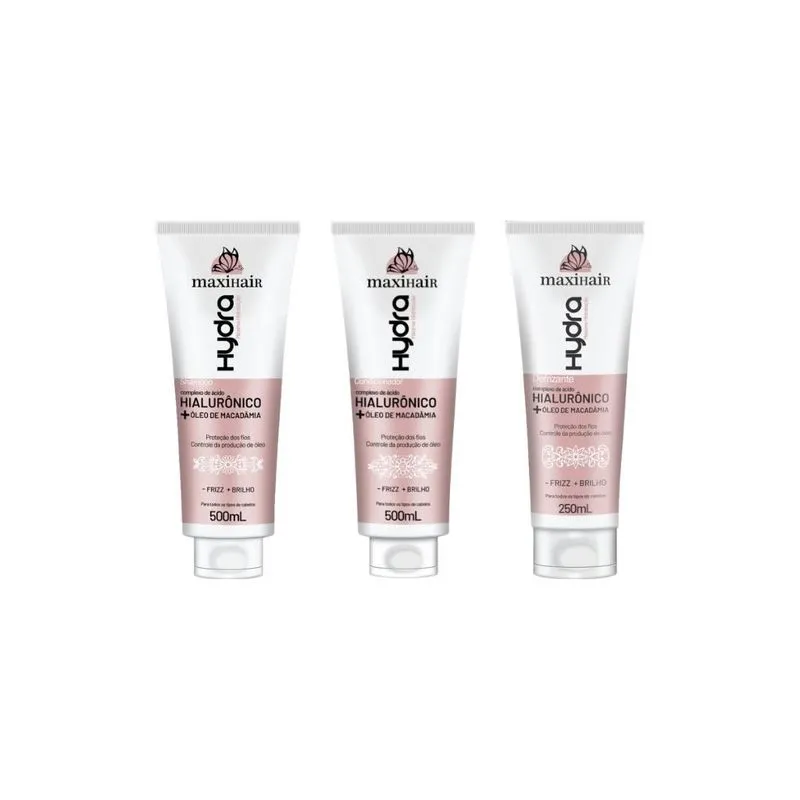 Kit Hialuronico+oleo De Macad Maxihair Shamp+cond+defrizante