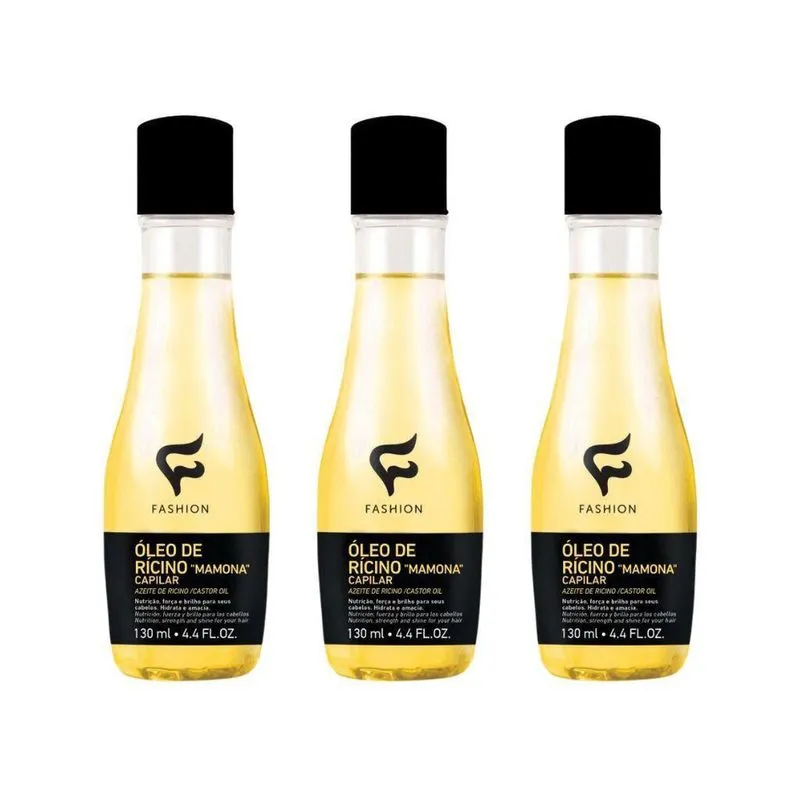 Oleo Fashion Corpo E Cabelo 130Ml Ric De Mamona - Kit C/3Un