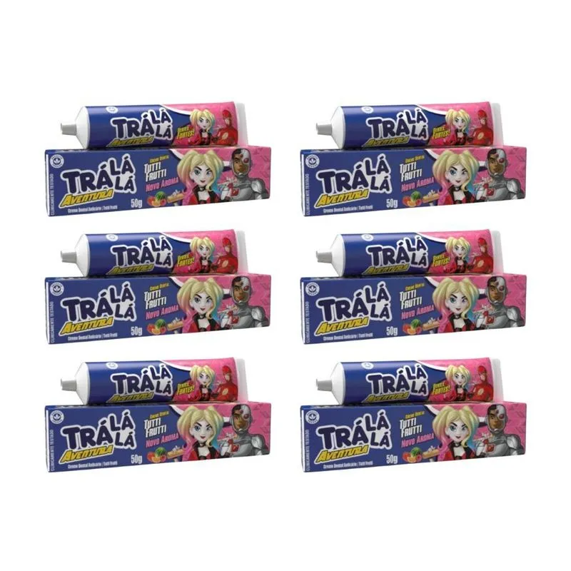Creme Dental Tra La La Kids 50g Aventura Tutti Frutti - 6un