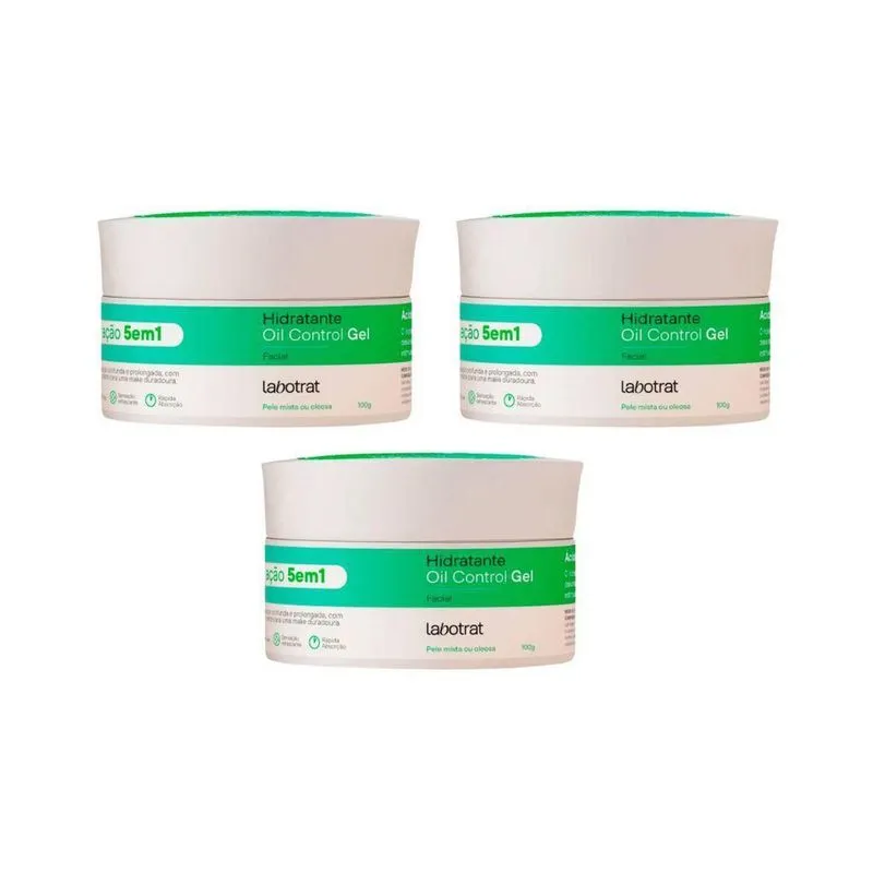 Hidratante Facial Labotrat 100G Oil Control Gel - Kit 3Un