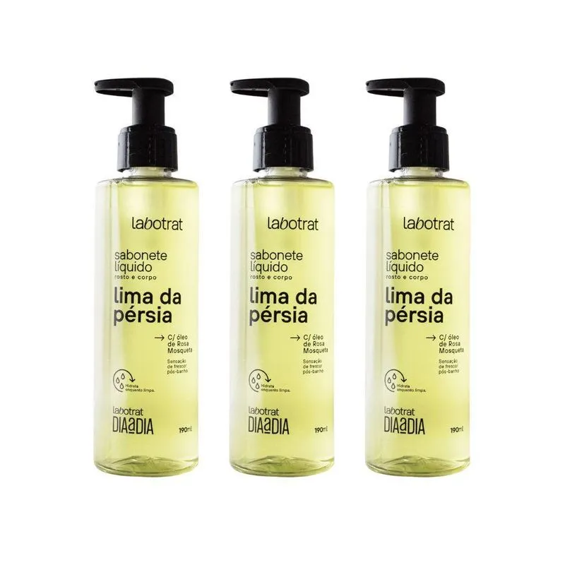 Sabonete Liquido Labotrat 190ml Lima Da Persia - Kit Com 3un