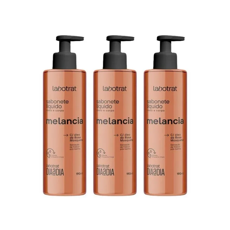 Sabonete Liquido Labotrat 190Ml Melancia - Kit Com 3Un
