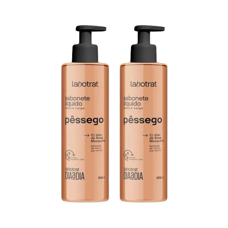 Sabonete Liquido Labotrat 190Ml Pessego - Kit Com 2Un