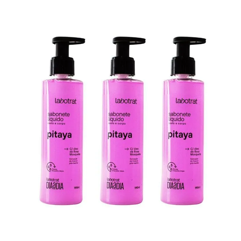 Sabonete Liquido Labotrat 190ml Pitaya - Kit Com 3un