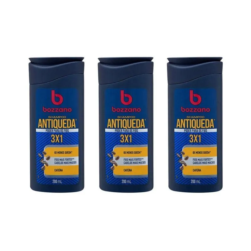 Shampoo Bozzano Antiqueda 200Ml - Kit Com 3Un