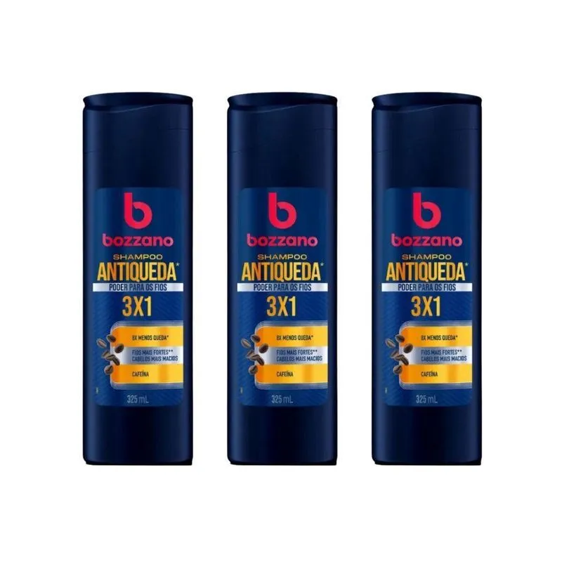 Shampoo Bozzano Antiqueda 325Ml - Kit Com 3Un
