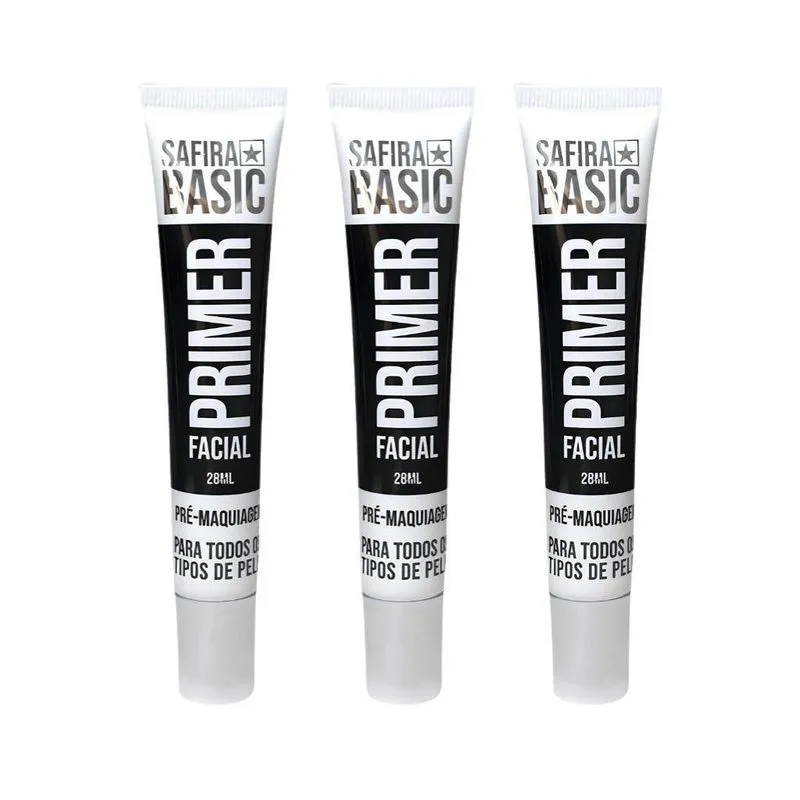Primer Facial Safira Basic Pre-maquiagem Bs65589 - Kit C/3un