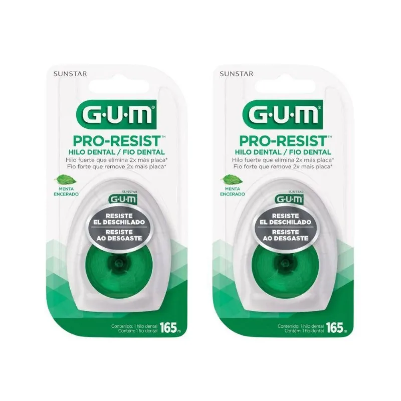 Fio Dental Gum Pro Resist 165m Menta - Kit Com 2un