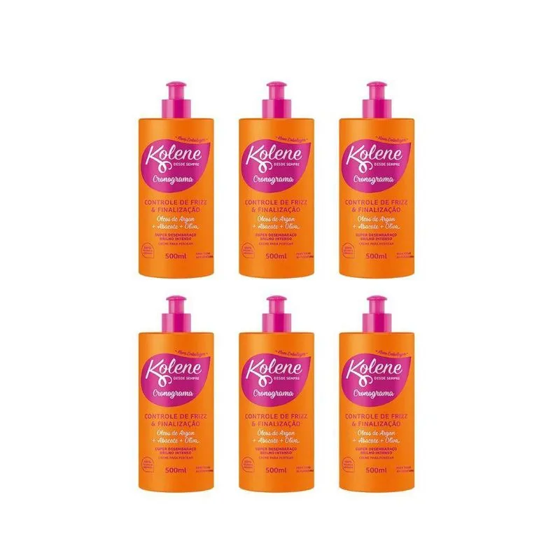 Creme Para Pentear Kolene 500Ml Cronograma-Kit C/6Un