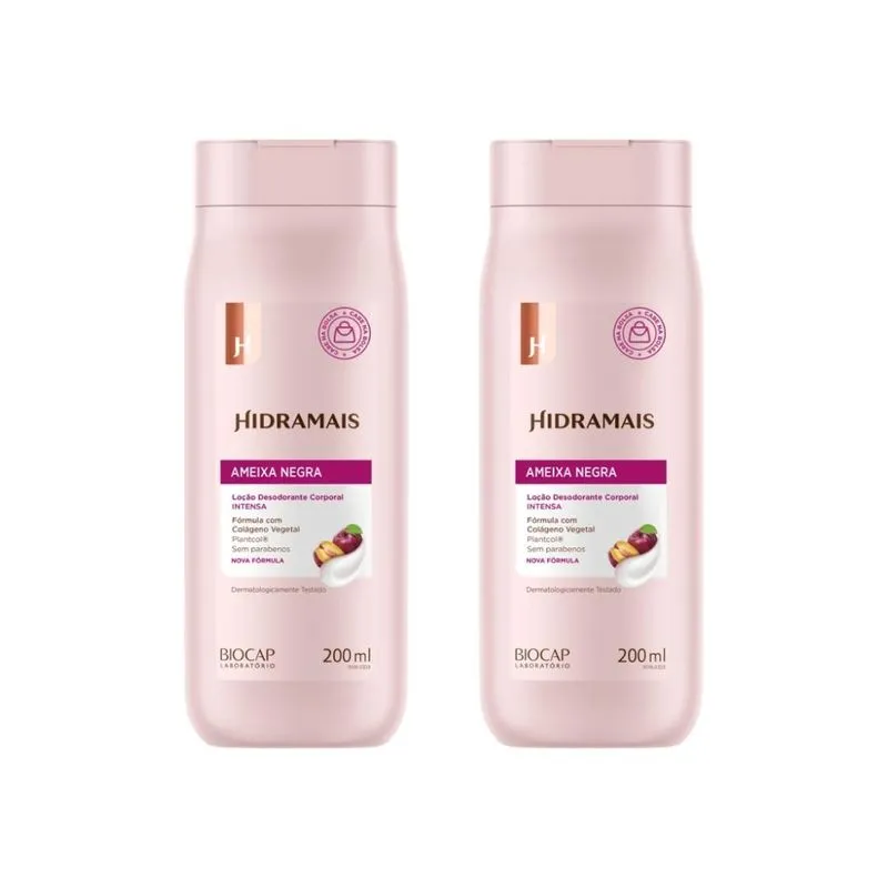 Hidratante Corporal Hidramais 200ml Ameixa Negra - Kit C/2un