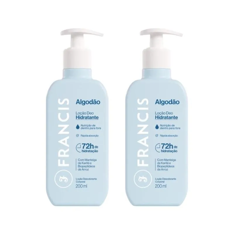 Hidratante Corporal Francis 200Ml Azul - Kit C/2Un