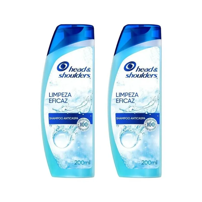 Shampoo Head &amp; Shoulders 200ml Anticaspa Limpeza Eficaz- 2un
