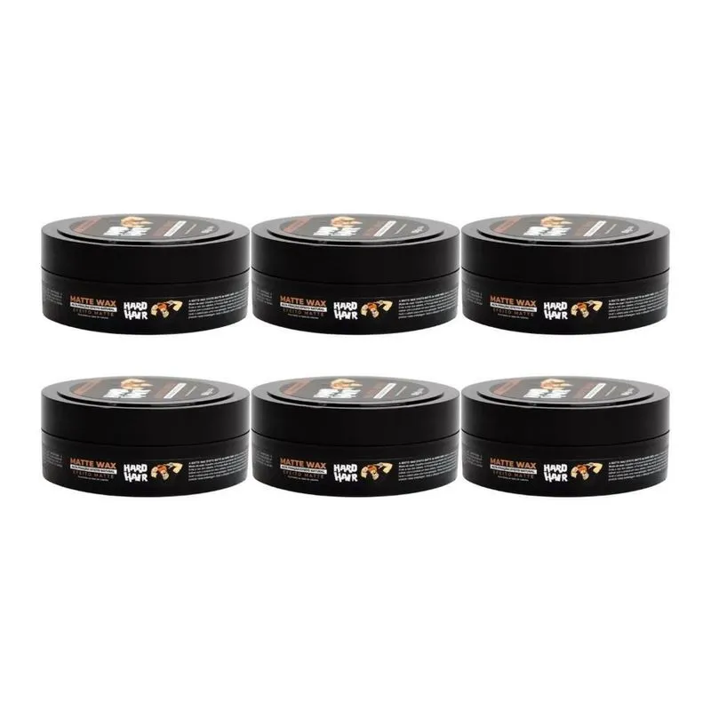 Pasta Modelado Matte Wax Hard Hair 80G-Kit C/6Un