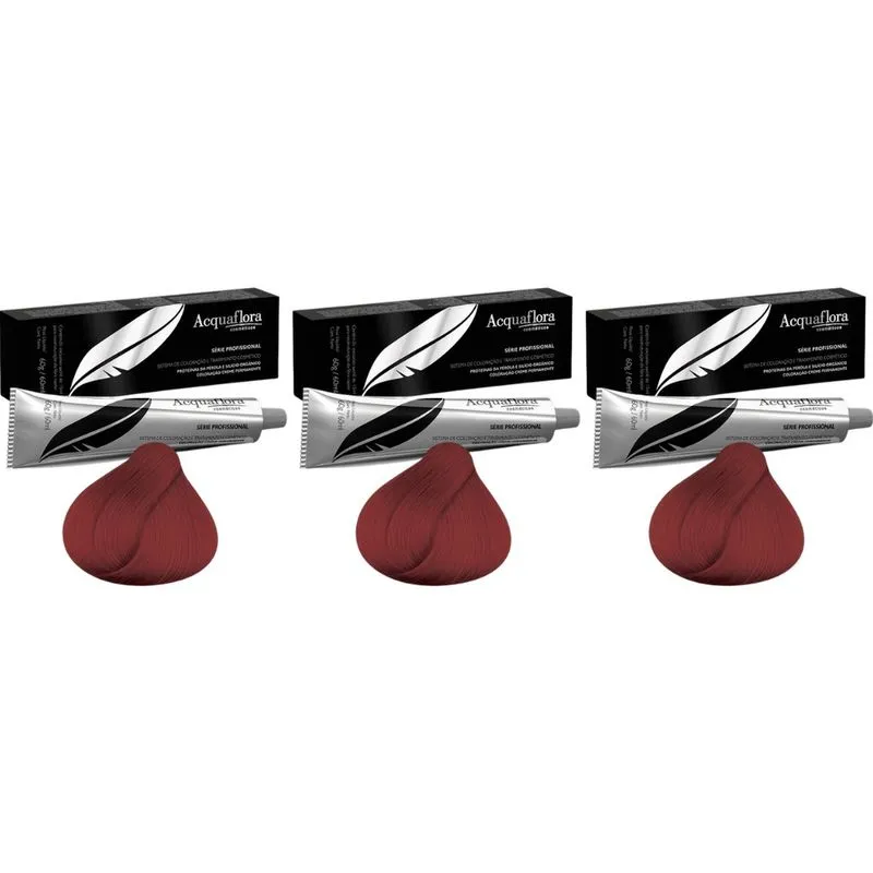 Coloraçao Acquaflora Perm 55.46 Castanho Claro Cobre 60g-3un