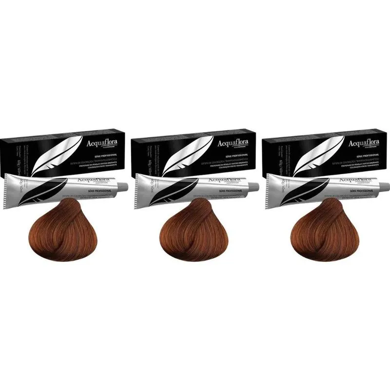 Coloraçao Acquaflora Perm 6.4 Louro Esc Acob 60G-Kit C/3Un