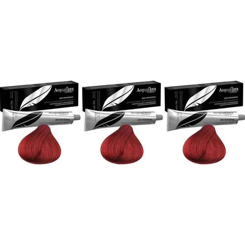 Coloraçao Acquaflora Perm 6.66 Lr Esc Verm Int 60G-Kit C/3Un