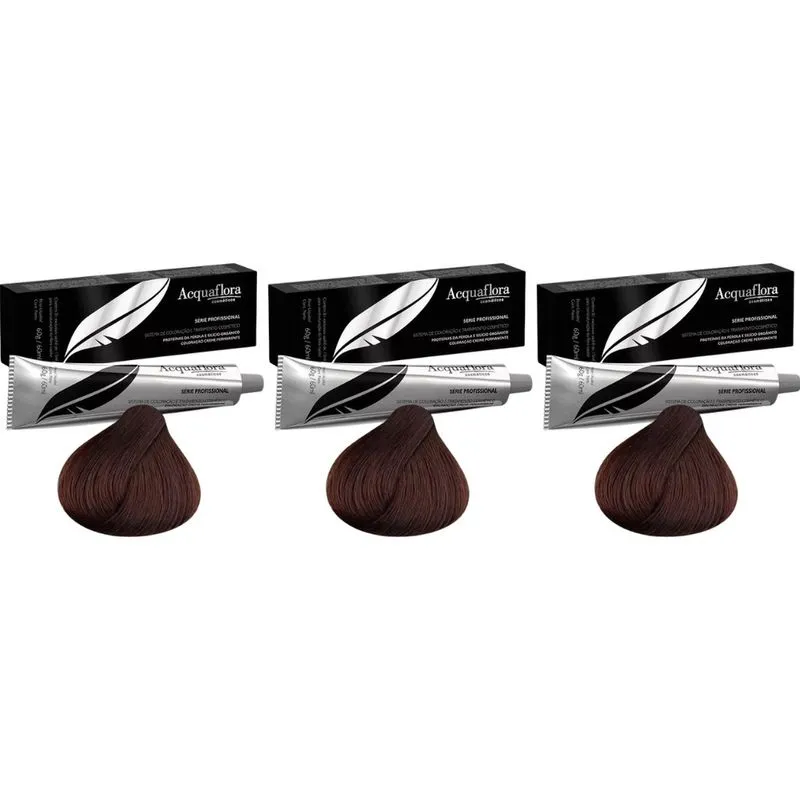 Coloraçao Acquaflora Perm 6.77 Lr Esc Marr Int 60g-Kit C/3un