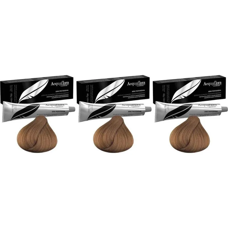 Coloraçao Acquaflora Perm 7.71 Lr Nat Marr Acinz-Kit C/3Un