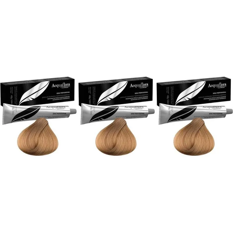 Coloraçao Acquaflora Perm 8.0 Louro Cl 60G-Kit C/3Un