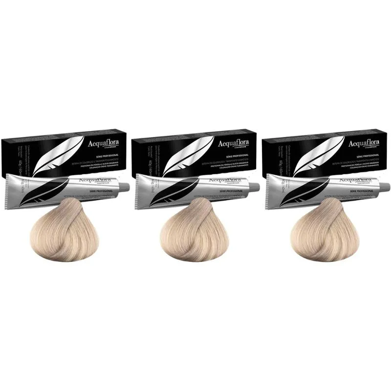 Coloraçao Acquaflora Perm 9.8 Louro Mto Cl Per 60g-Kit C/3un