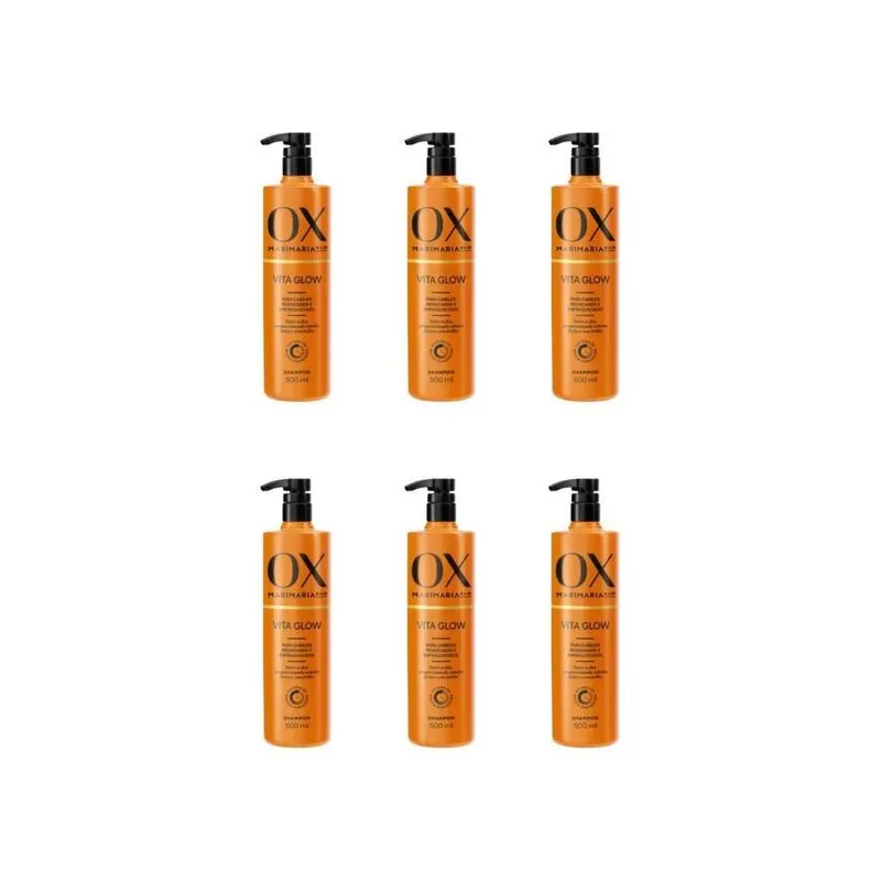 Shampoo Ox Vita Glow Mari Maria 500Ml-Kit C/6Un