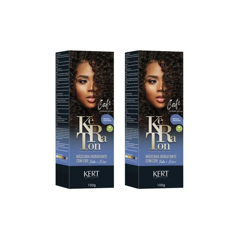 Coloração Keraton Banho De Brilho Cafe Cast Escuro-kit C/2un