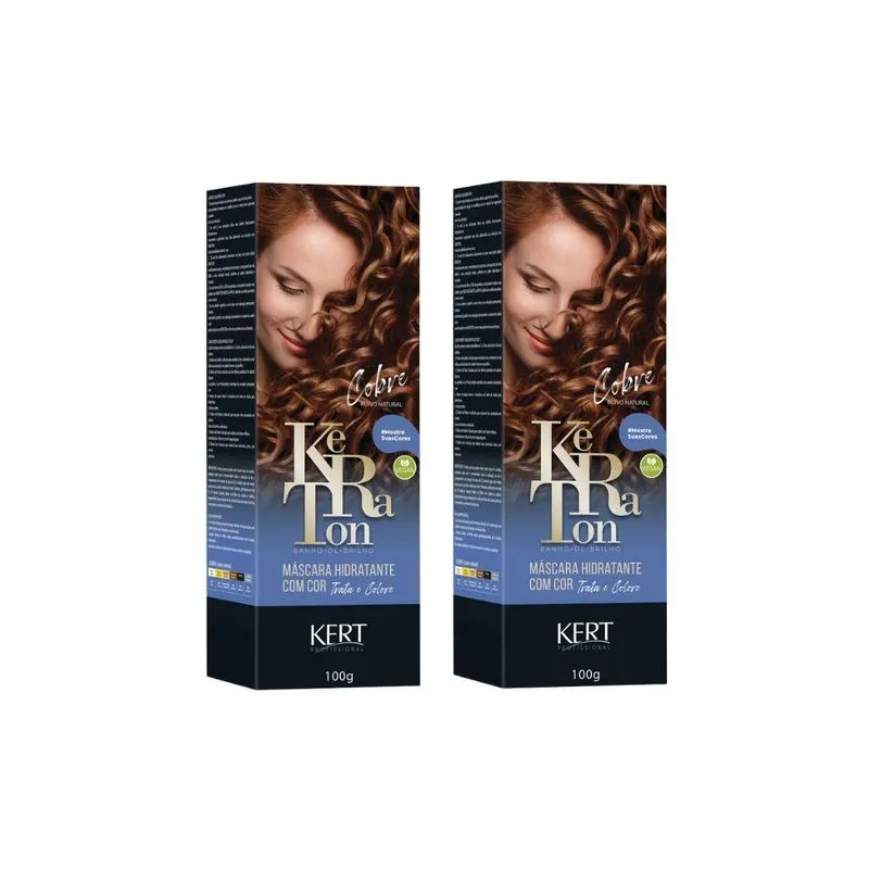 Coloração Keraton Banho De Brilho Cobre Ruivo Natural - 2un