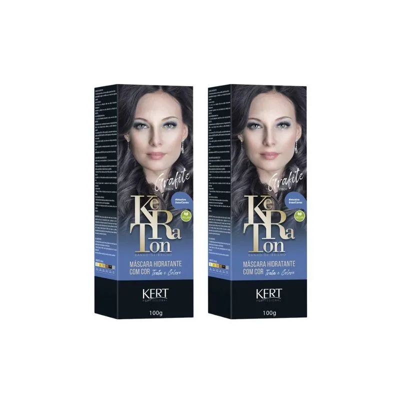 Coloração Keraton Banho De Brilho Grafite Cz - Kit Com 2un