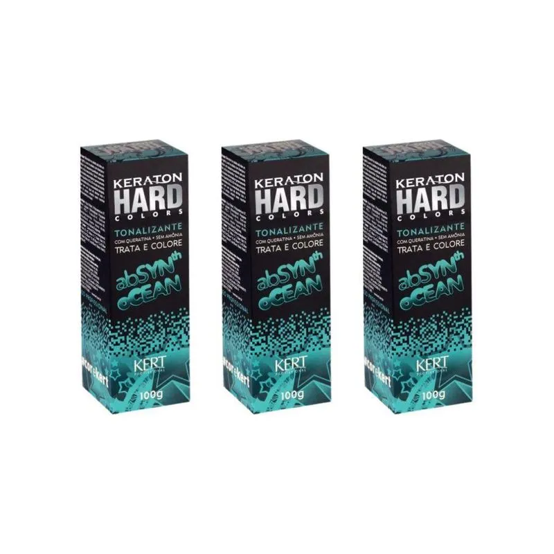 Coloraçao Keraton Hard Color Absynth Ocean-Kit C/3Un