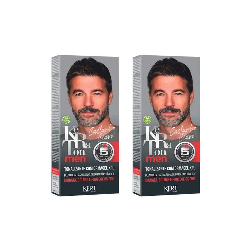 Coloração Keraton Men Cast Claro - Kit Com 2Un