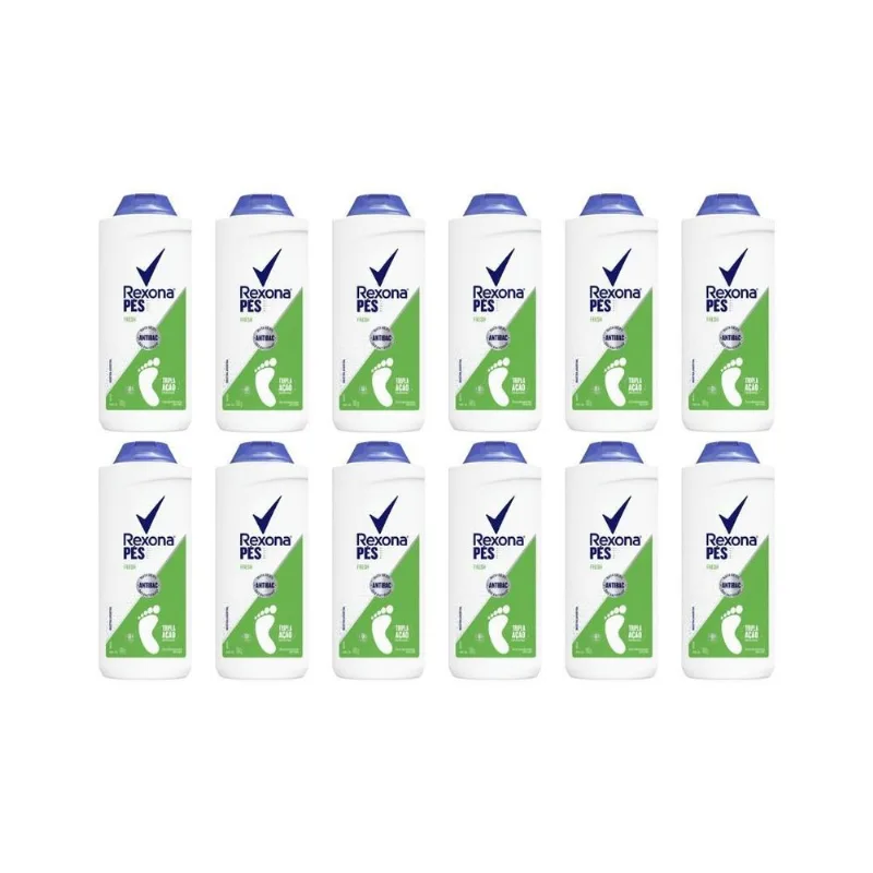 Talco Para Pes Rexona 100g Fresh - Kit Com 12un