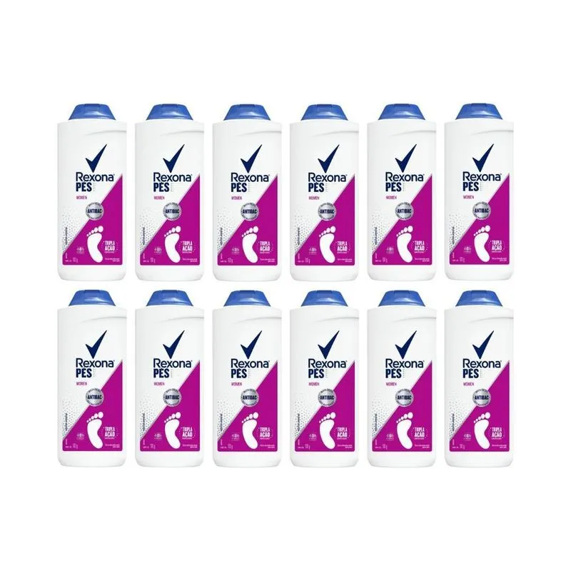 Talco Para Pes Rexona Women 100G - Kit Com 12Un