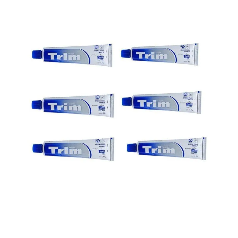 Creme Trim Para Cabelo 65g Kit Com 6un