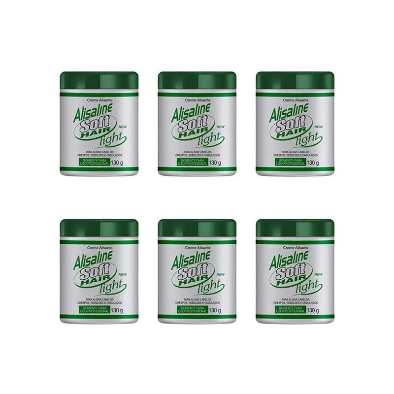 Alisante Alisaline 130g Verde Soft Hair - Kit Com 6un