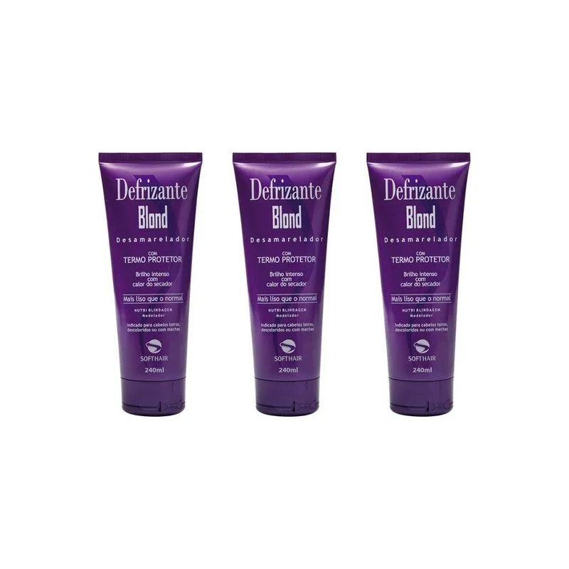 Defrizante Soft Hair 240ml Blond-kit C/3un