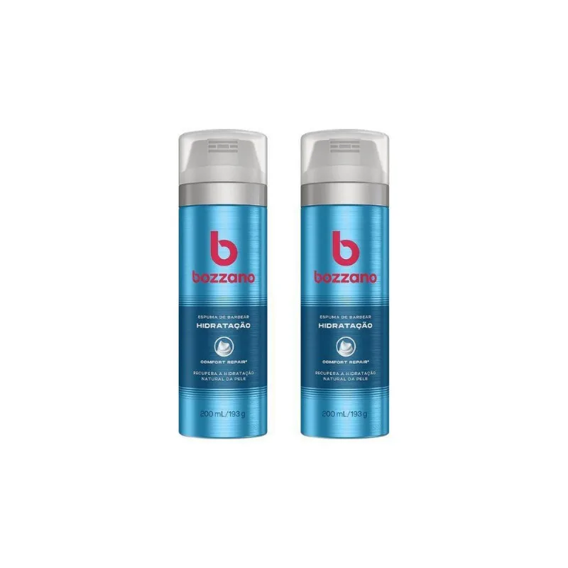 Espuma De Barbear Bozzano 200ml Hidrataçao - Kit Com 2un