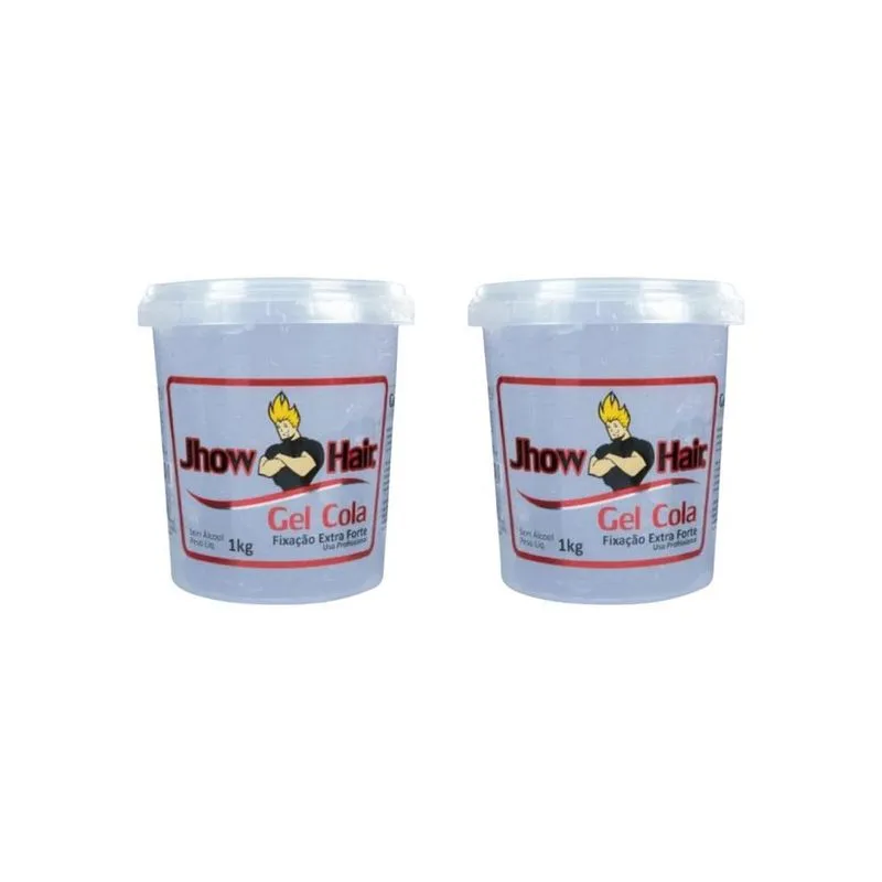 Gel Cola Jhow Hair 1000G - Kit Com 2Un
