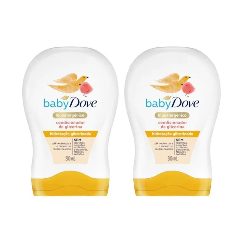 Condicionador Dove Baby 200ml Hidratante Glicerina - 2un