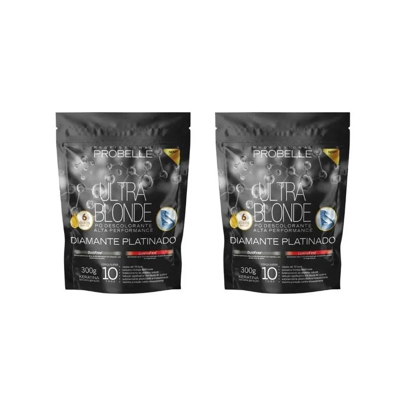 Po Descolorante Probelle 300g Diamante Platinado - Kit C/2un