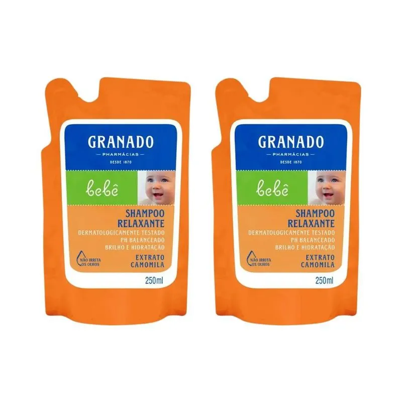 Shampoo Granado Bebe Refil 250ml Camomila - Kit C/2un