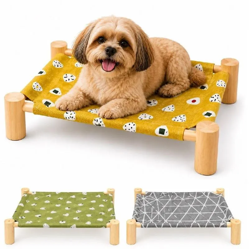 Cama Elevada Para Pet Yeet Cama Pet Suspensa Caminha Cachorro Gato Madeira Lavavel Resistente